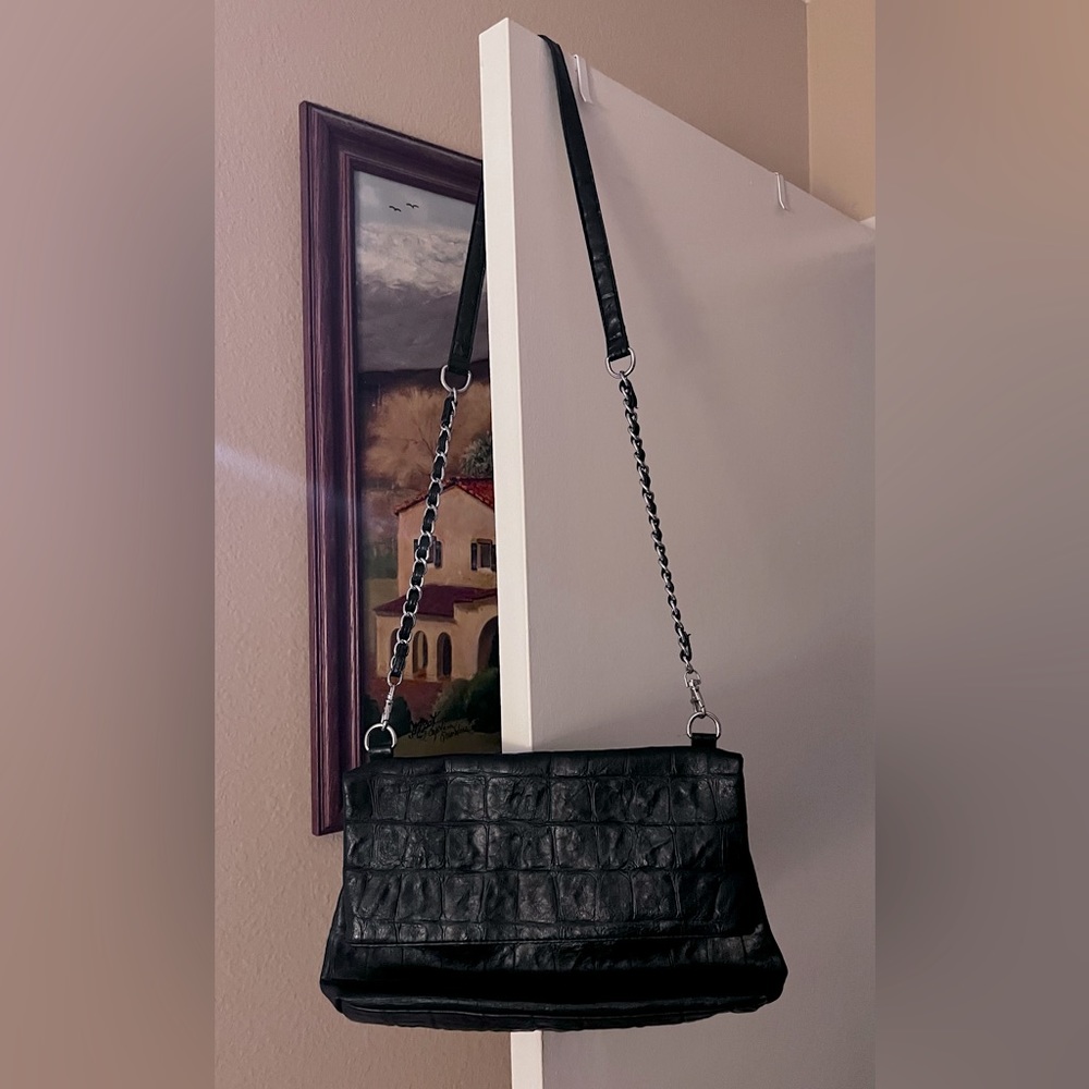 Nicole by Nicole Miller black gold over crossbody - Picture 3 of 12